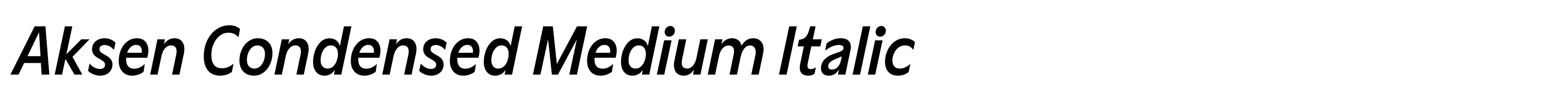 Aksen Condensed Medium Italic